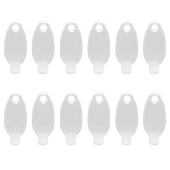 

12pcs 2oz Hand Sanitizer Bottles Lovely Empty Refillable Leakproof Plastic Clear Travel Bottle Containers for Liquid Hand Soap