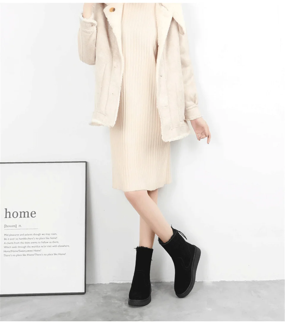 Malemonkey/Size35-40 зимние теплые модные женские ботинки на шнуровке с круглым носком зимние ботинки