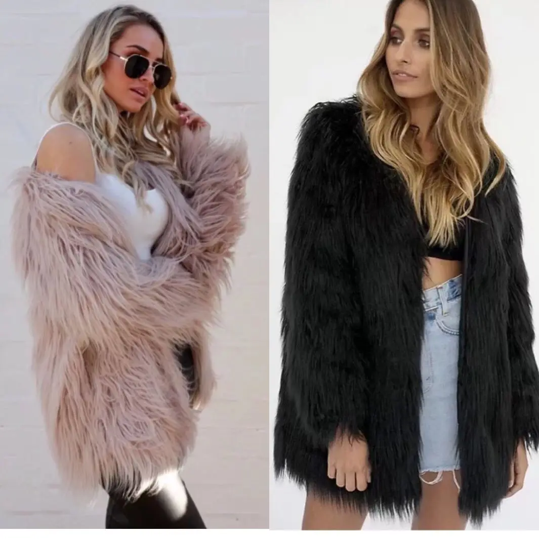 AliExpress женское платье в европейском и американском стиле, пальто с искусственным мехом, женское осеннее и зимнее Новое Стильное теплое пальто из искусственного меха