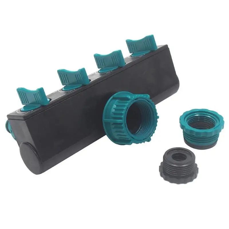 4-Way Hose Splitters Adapter Water Hose Tap Connector Garden Drip Irrigation Easy Installation Durable Long Service life
