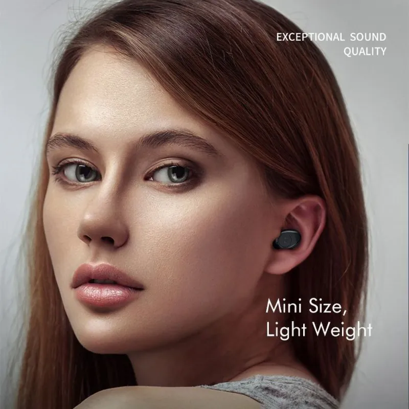 TWS V5.0 Bluetooth беспроводной с зарядным устройством 1300 мАч практичные наушники