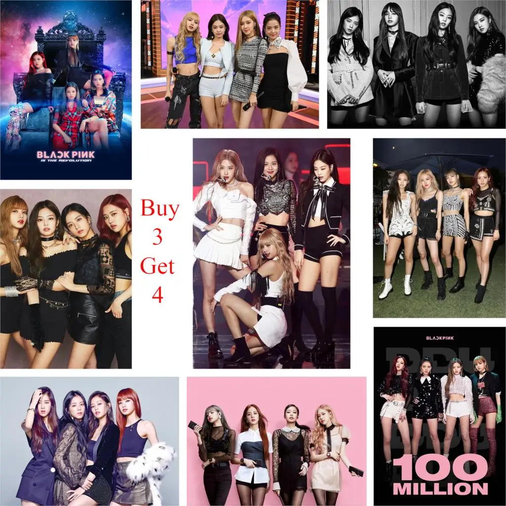 Постеры Kpop Blackpink Group Live Show украшения для дома яркие цвета глянцевые бумажные принты домашний арт бренд