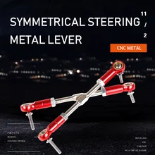 CNC Alloy Metal Symmetrical Steering Lever for HPI BAJA 5B SS 5T ROVAN BAJA KM BAJA 2.0 RC Car Parts cnc metal gear box set for 1 5 hpi baja 5b 5t 5sc parts