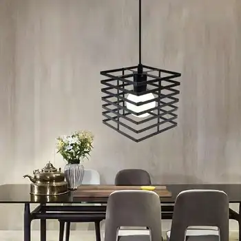 

13 Type Modern Cage Pendant Lights Iron Minimalist Retro Nordic Loft Pyramid Lamp Metal Hanging Lamp Industrial