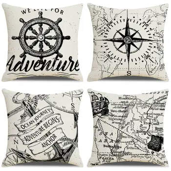 

New Pillow Home Cotton Linen Car Sofa Waist Cushion Pillow Case Cover Geometric Shapes Rectangle Print Sofa Home Decor 2020