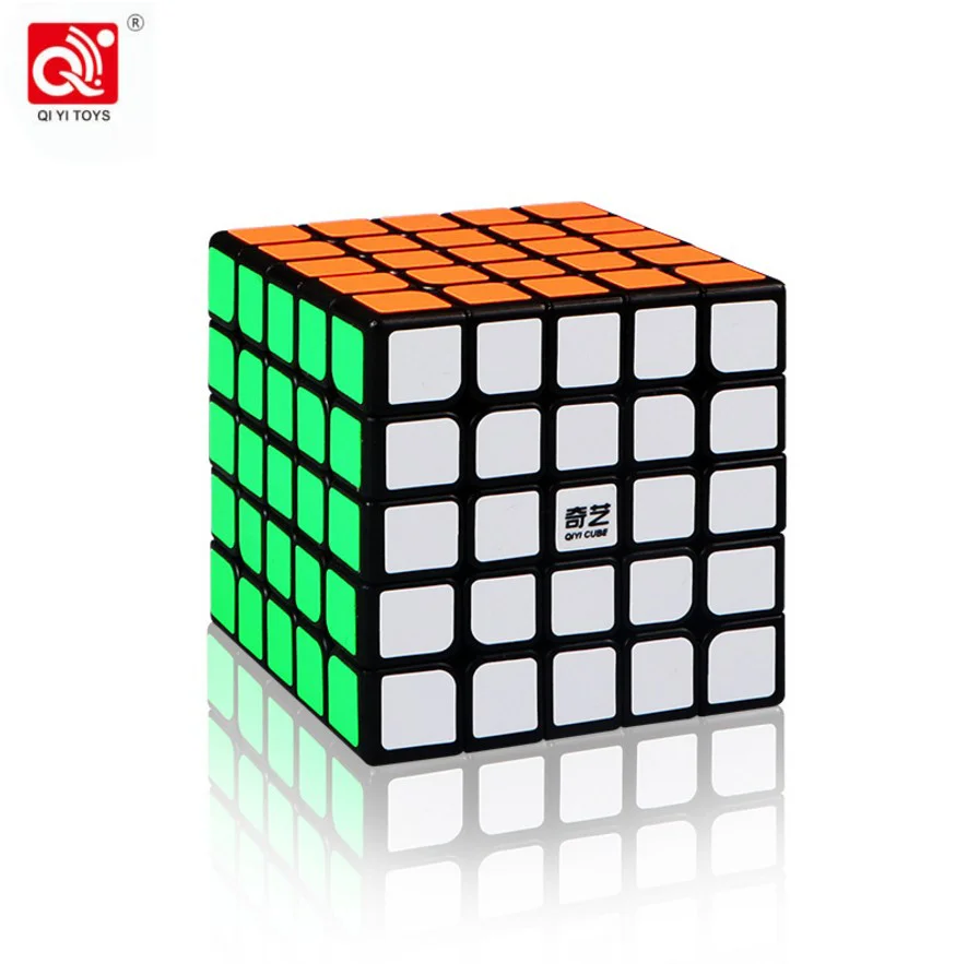 QiYi QiZheng S 5x5x5 волшебный куб скоростная головоломка Профессиональный Neo Magico Cubo черный без наклейки Развивающие игрушки для детей 6 лет - Цвет: 1