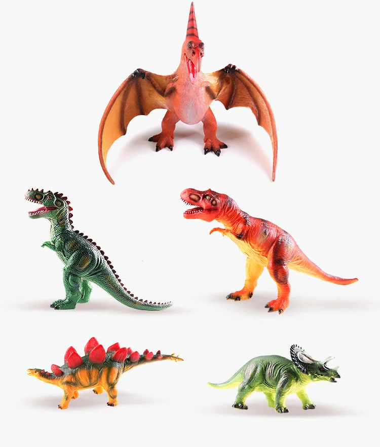 Больших размеров 5-параметры модели: рост мягкие Silcone модель динозавра T-Rex в парк развлечений Стегозавр Птерозавр модель украшения подарок на год