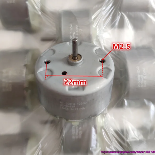2 Motori Micro DC RAKSTORE RF-500TB - 3-12V, Diametro 32mm