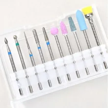 Инструмент для дизайна ногтей шлифовальные головки гель Полировальный Инструмент Аксессуары для маникюра электродрель сверла для ногтей 10 шт./компл