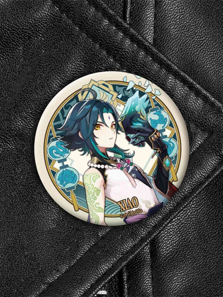 Free Shipping 58mm Online Game Genshin Impact Brooch Pin Cosplay Badge Accessories For Clothes Backpack Decoration gift
