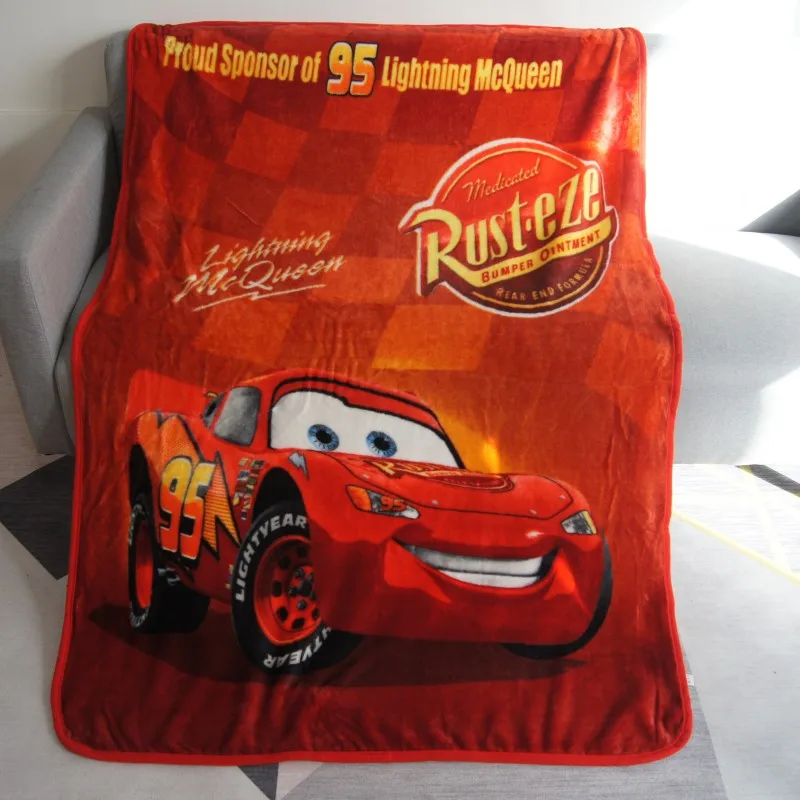 Легкое тонкое одеяло disney 95 Lightning Mc queen Cars, покрывало для сна, 100x140 см, для детей, мальчиков, рождественский подарок