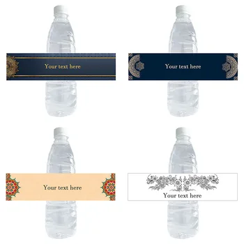 

30pcs Luxury Henna Floral Elements Traditional Bottle Labels Stickers Customized Mandala Pattern Design Sticker Wedding Decor