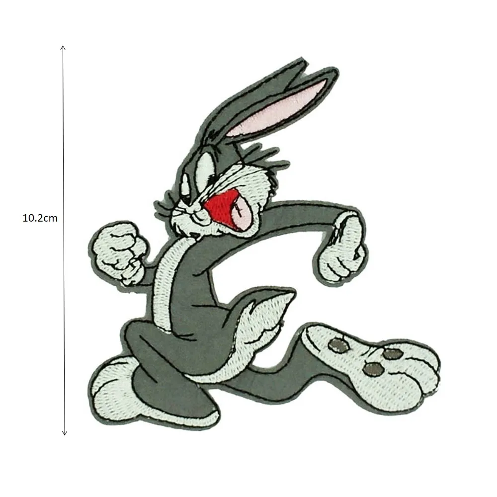 Марвин Марсианская дорожка стоящая высечка Looney Tunes Yosemite Sam Даффи Дак жуки кролик вышивка железа на патч - Цвет: Никелевый