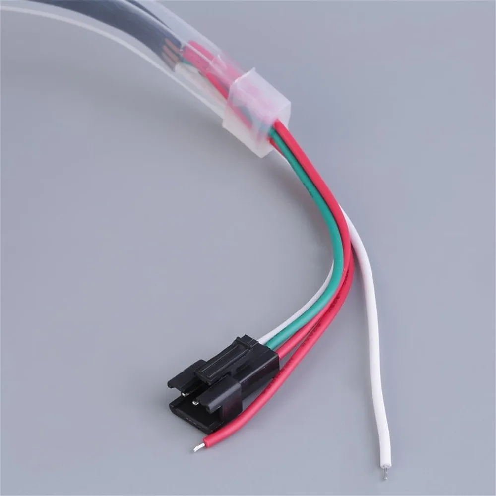 1 м 60 Светодиодный светильник WS2812B 5050 RGB Светодиодная лента Водонепроницаемый адресуемый черный корпус Новое поступление бренд