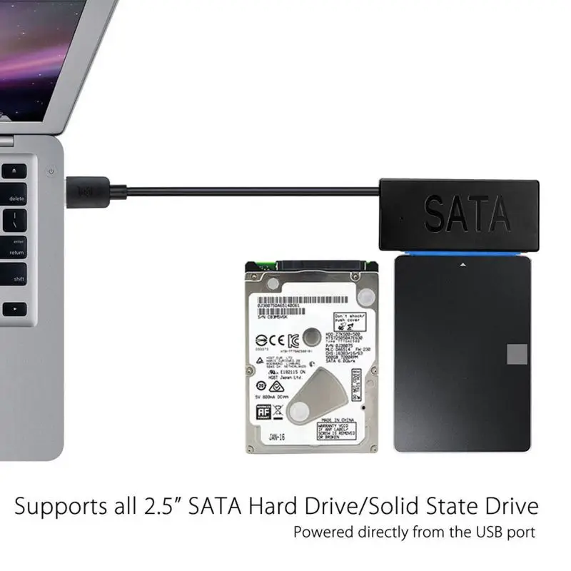 USB 3,0-SATA черный кабель для быстрой передачи данных USB жесткий диск адаптер для легкого привода кабель-конвертер