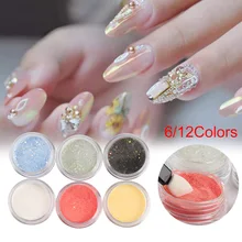 6/12 шт 3D ногтей искусство советы ногтей кристалл акриловый порошок для скульптурной резьбы украшение строитель Маникюрный Инструмент аксессуары для ногтей