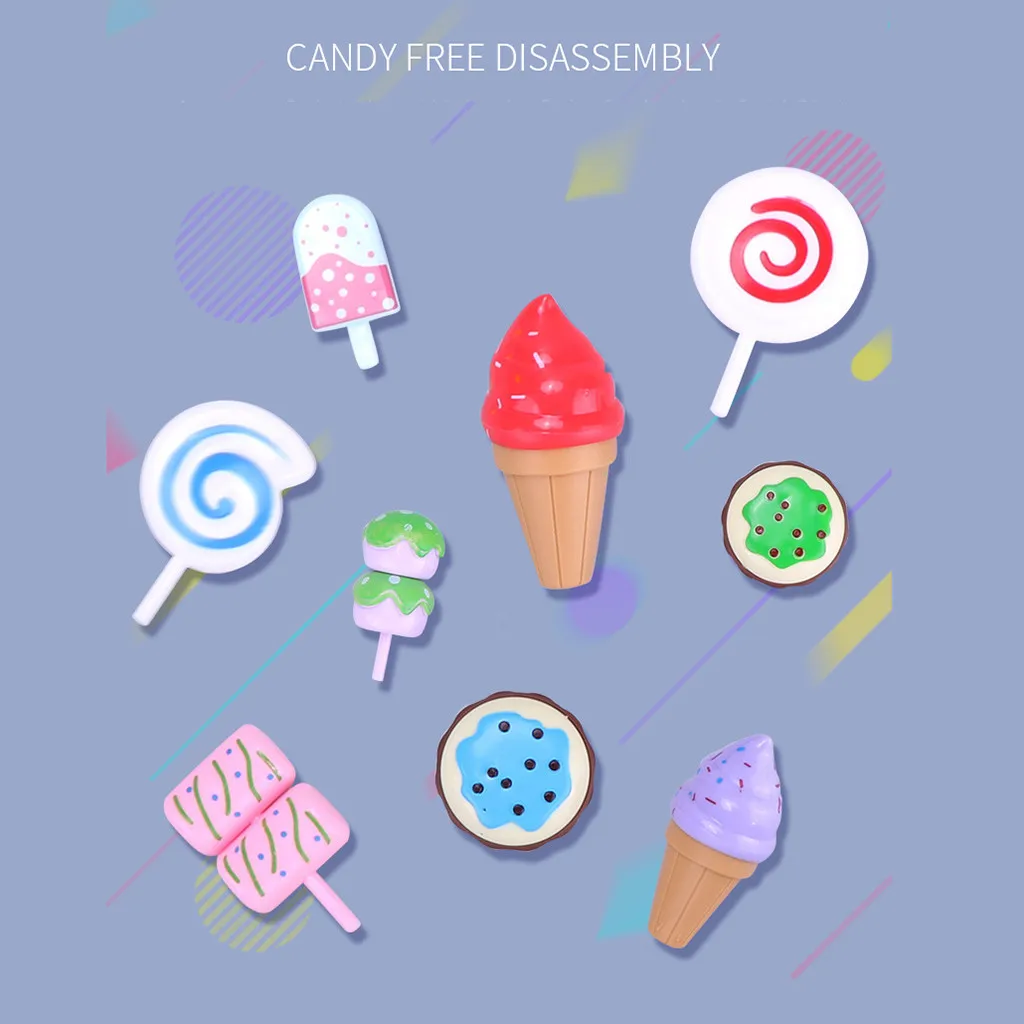 Детская цветная тележка для мороженого для девочек, набор кухонных игрушек, обучающая игрушка «сделай сам», подарок