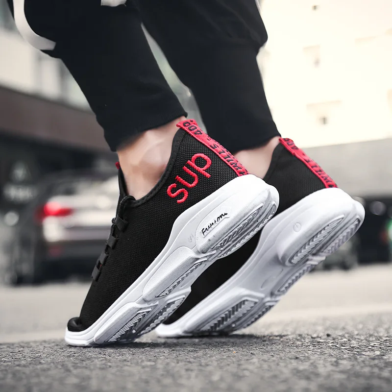 

2019 Summer New Style Breathable Sporty MEN'S SHOES Solid Color Low Top Versatile Casual Students Korean-style Fly Woven MEN'S S
