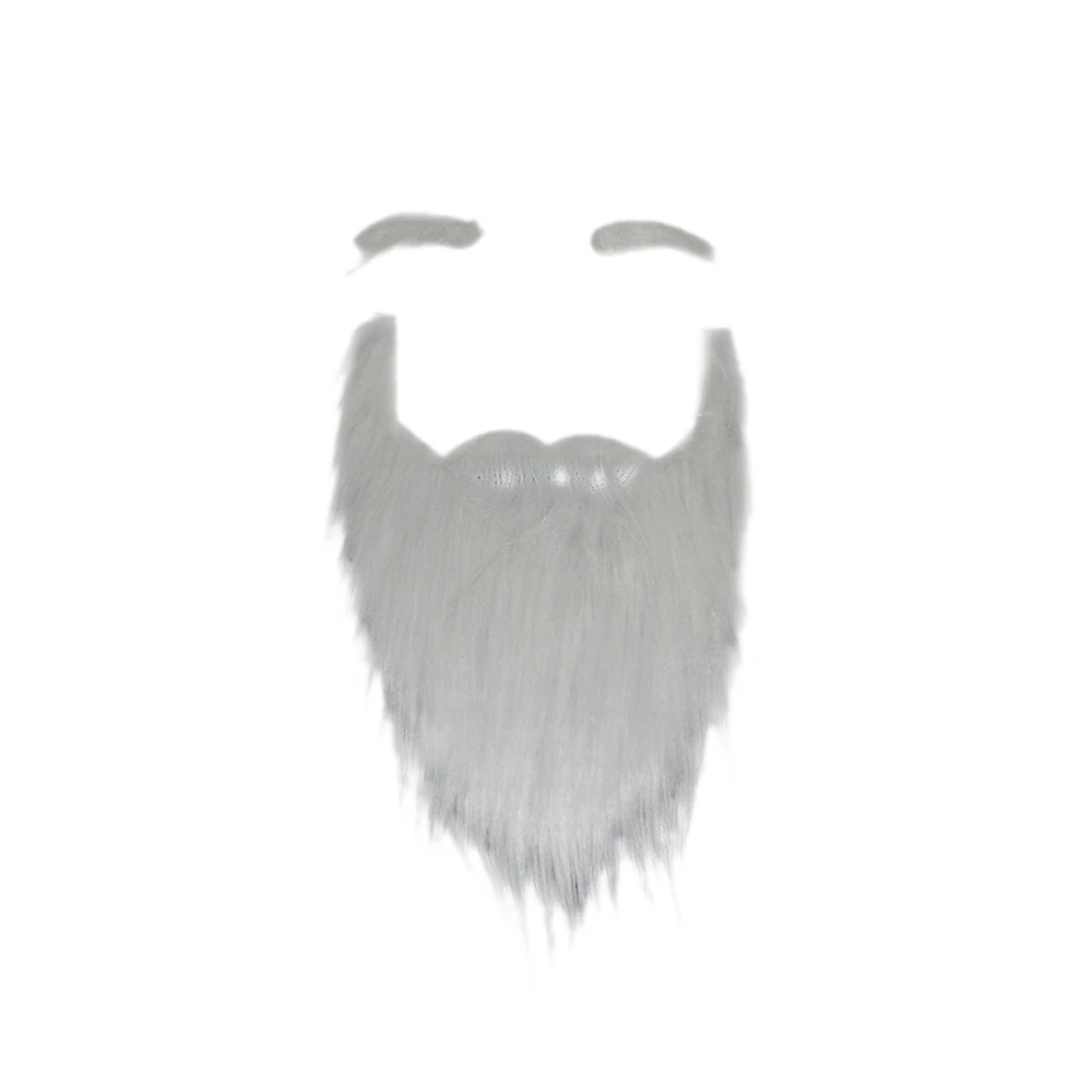 Party performance props Santa Claus white beard white eyebrows fake Beard Set Christmas Hallowee Xmas Party Decoration