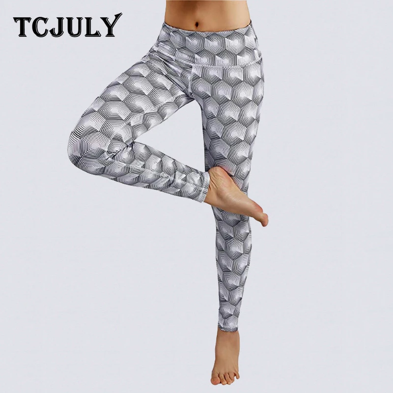 TCJULY, лето, геометрические, пуш-ап леггинсы, дышащие, высокие, ожидаемые, эластичные штаны для тренировок, быстросохнущие, гибкие, для фитнеса, женские леггинсы