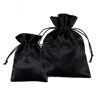 

Satin Gift Bags Silk Drawstring Pouch Packaging Hair Jewelry Cosmetic Party Candy Storage Bag Wrappling Print Logo Custom Sachet