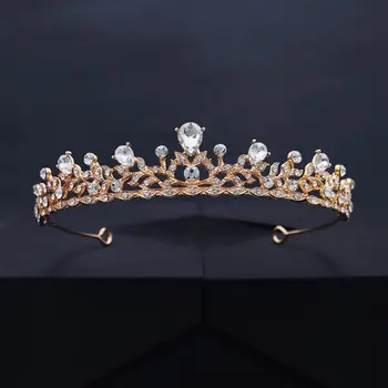 

1 Pc Hair Clasp Wedding Crystal Crown Fashion Headdress Women Hair Hoop Elegant Tiara Birthday Hair Ornament Bridesmaid Tiara