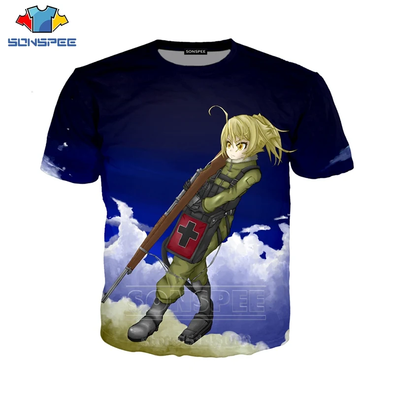 SONSPEE Men Women Sweatshirt Funny 3D Print Youjo Senki Saga of Tanya the Evil Anime T Shirt Hip Hop Sportswear Pullover C115-04 (1)