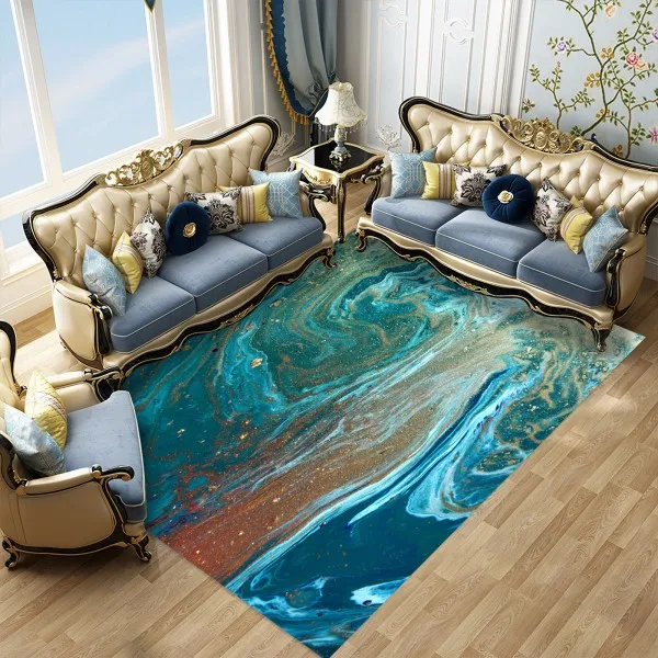 3D противоскользящие ковры напольные коврики для гостиной коврик для двери Спальня Кухня стол коврики для улицы Крытый натуральный мраморный узор - Цвет: color-13