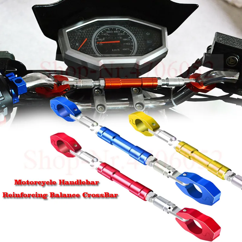 

7/8" 22mm CNC Aluminum Motorcycle Handlebar Reinforcing Balance CrossBar Strengthen Lever Bar Adjustable Universal