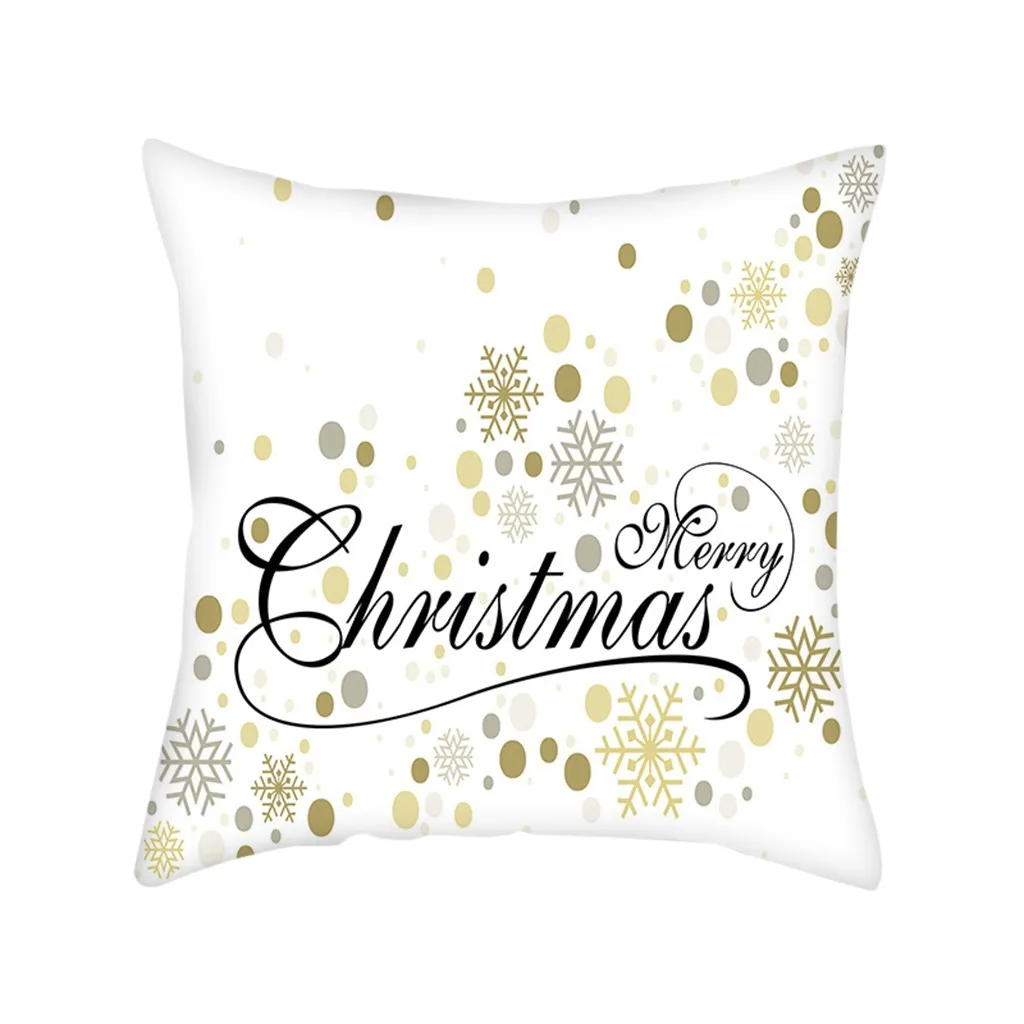 Золотой Merry Christmas наволочки нордический диван наволочка украшения для дома 45*45 см - Цвет: F