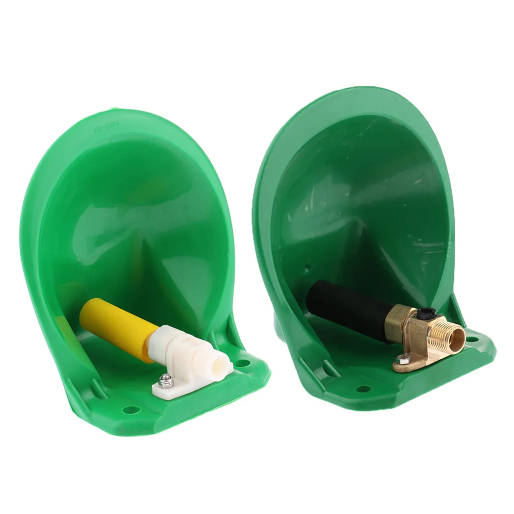 1 Piece Plastic Automatic Sheep Water Bowl Goat Calves Cattle Pig Dog Piglets Drinker Waterer Tool - Green, Durable and Sturdy
