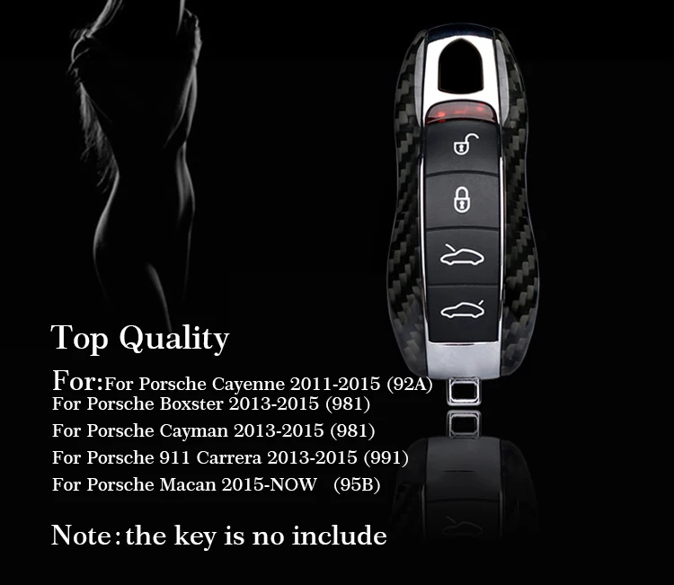 Для PORSCHE 92A 970 981 911 991 918 MACAN Boxter ключи Чехол Держатель пульта ДУ Fob в виде ракушки Aut защитный из натурального углеродного волокна