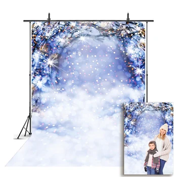 

Christmas Backdrop Winter Snowflake Bokeh Glitter Scenery Indoor Decoration For Photography Background Photocall Photo Studio
