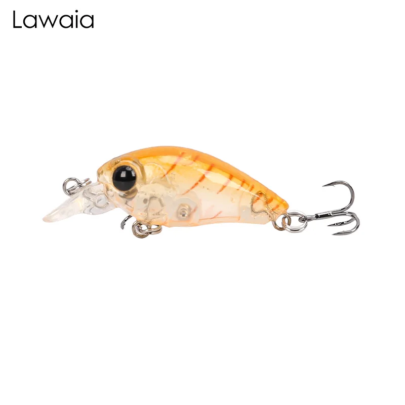 Lawaia рыболовные приманки 3,5 см/3,5 г, мини-приманка для полных людей, дорожная приманка, жесткие приманки, глубина 1,2 м, алмазная серия, три крючка, Swimbait, рыболовные снасти