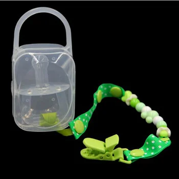 

6PCS Transparent Toddler Pacifier Box Portable Baby Infant Nipple Pacifier Container Case Dustproof Storage Box