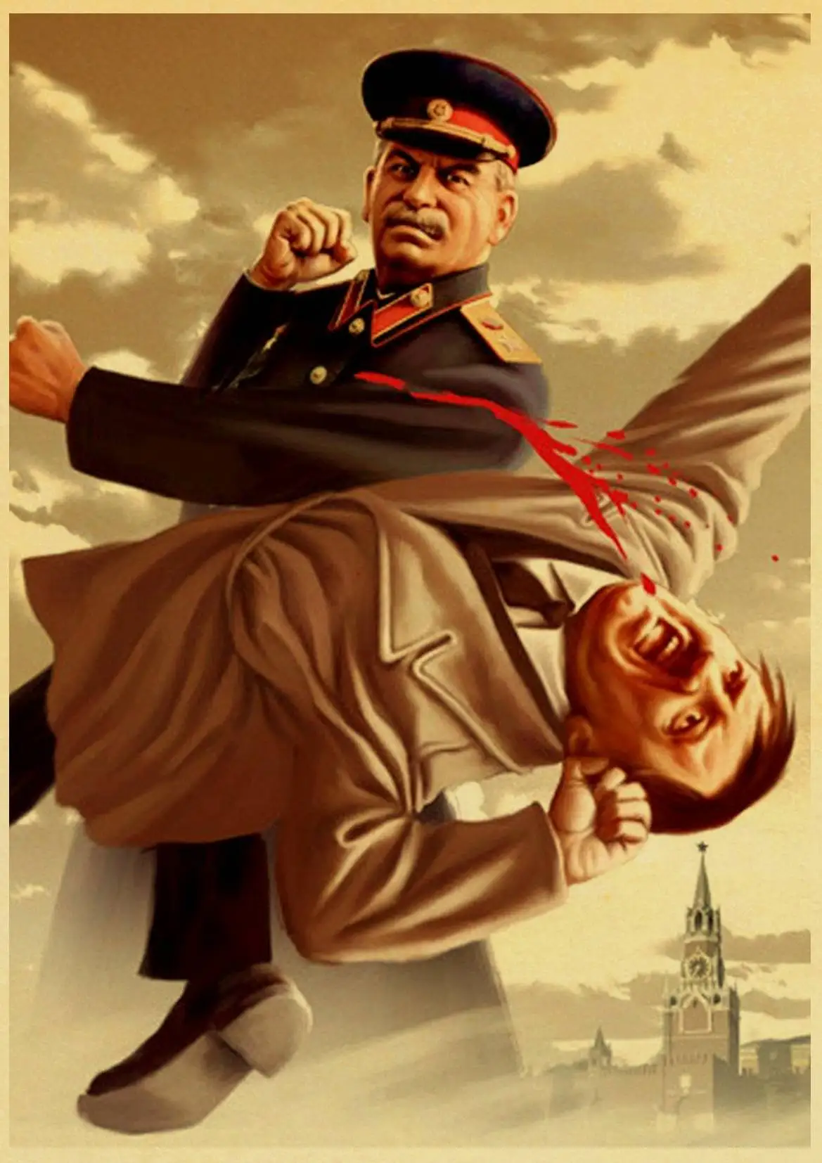E118 Винтажная бумага, Вторая мировая война, Сталин, CCCP, Ретро плакат, настенная живопись для дома, бар, украшение, 42X30 см, 30X21 см - Цвет: E118