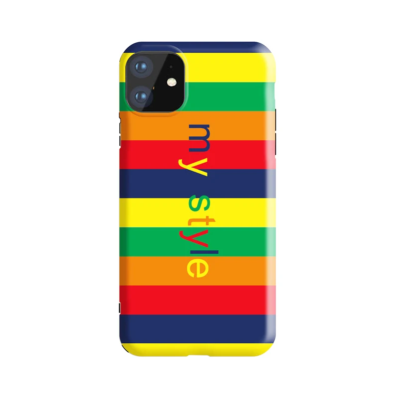 Черный Цвет полосы защитный чехол для iphone 7 8/7/8/plus/11pro Droid Maxx xs xr/xs max матовый противоударный мягкий чехол мобильного телефона чехол для телефона - Цвет: Черный