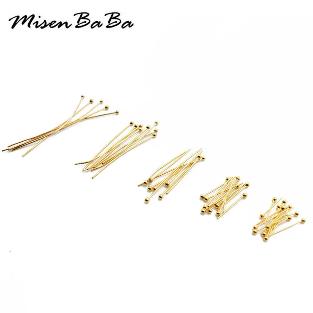 50 шт./лот шпильки для шариковой головки из нержавеющей стали иглы штифты поделок