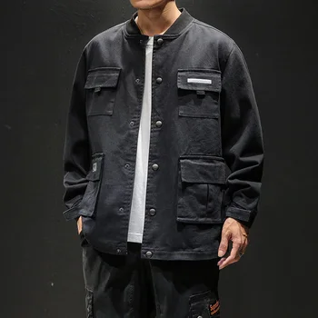 

M-5XL Chinese Style Mens Jackets And Coats Streetwear Bomber Jacket Men Windbreaker Fashions Clothes 2019 Autumn Cargo