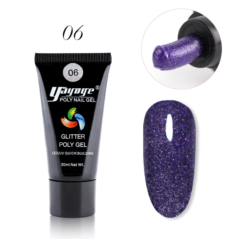 P17-06 yayoge poly gel builder Gel UV Gel Varnish Nail Polish Art Quick Building For Nails Extension Hard Gel Polygel Manicure Nail Art - Цвет: P17-06
