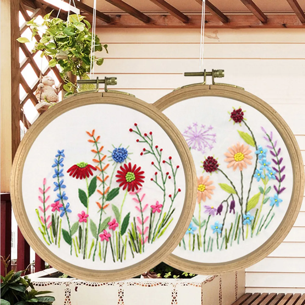 1Pcs 13cm/18cm/23cm/30cm Embroidery Cross-Stitch Bamboo Rings Hand Show Sewing Tambour Frame Embroidery Hoops Embroidery Shed Needle Arts & Craft for women