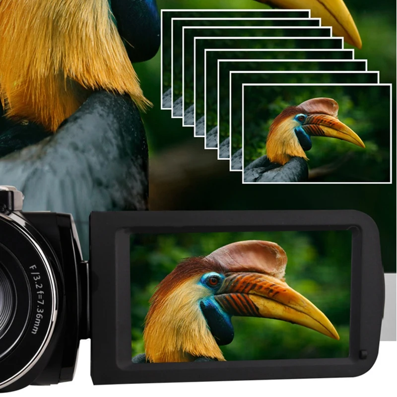 Видеокамера 1080P Full Hd Портативная Цифровая видеокамера 2400W Pixel 8X цифровой зум 3,0 дюймов ЖКД видеокамера с экраном