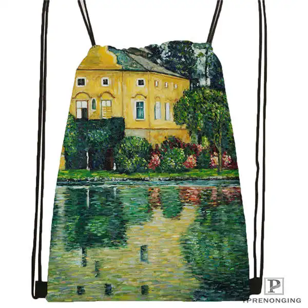 Drawstring Backpack Custom gustav_klimt_ походная сумка на шнурке милый рюкзак для детей(черная спинка) 31x40 см#2018612-01-(5 - Цвет: Drawstring Backpack