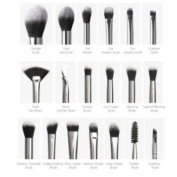 

12Pcs Pro Makeup Brushes Set Powder Eyeshadow Blush Brush Kit and Case Q0KD