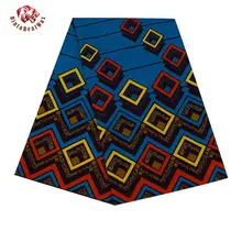 Анкара Африки в реальном Воск принты хлопчатобумажная ткань с ромбовидным узором BintaRealWax Высокое качество африканская кружевная ткань для вечерние платье 24FS1343
