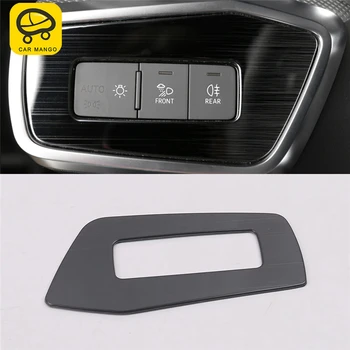 

CARMANGO For Audi A6 C8 2019 Car Styling Front Light Lamp Headlight Button Switch Cover Trim Frame Sticker Interior Accessories