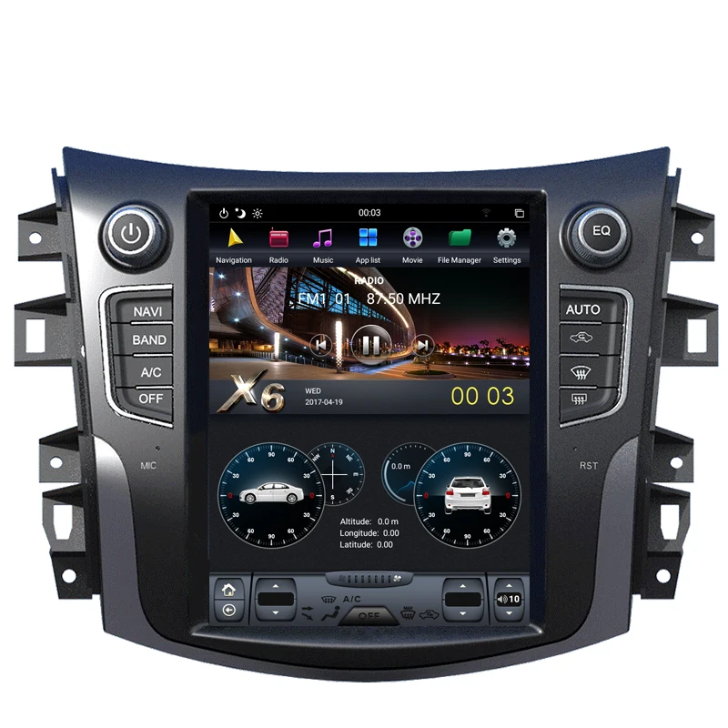 Discount NAVITOPIA 10.4inch 4G+64GB Tesla Style Vertical Screen Android 8.1 Car DVD GPS Navigation for Nissan Terra Navara/NP300 7