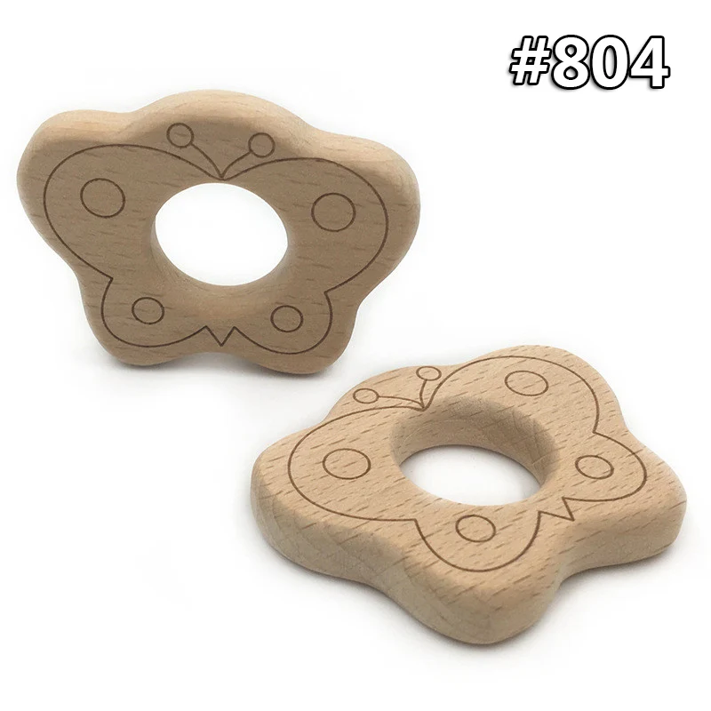 wood teether 804 1 шт. деревянные Прорезыватели для зубов, пищевой, бук, дерево, мультфильм, фруктовая форма, сделай сам, пустышка, цепь 3C, сертификация, деревянный прорезыватель, игрушка в подарок - Цвет: wood teether 804