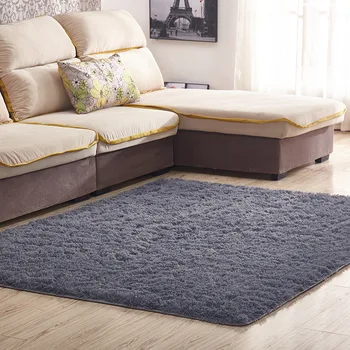 

Solid color plush carpet living room bedroom soft fluff floor mat children's room bedside carpet coffee table sofa home carpet