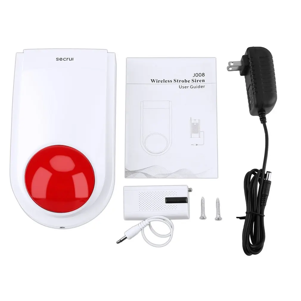 

Secrui J008 Wireless Strobe Siren Audible Visual Alarm Flash Horn Flash Light For Home Business Alarm Security